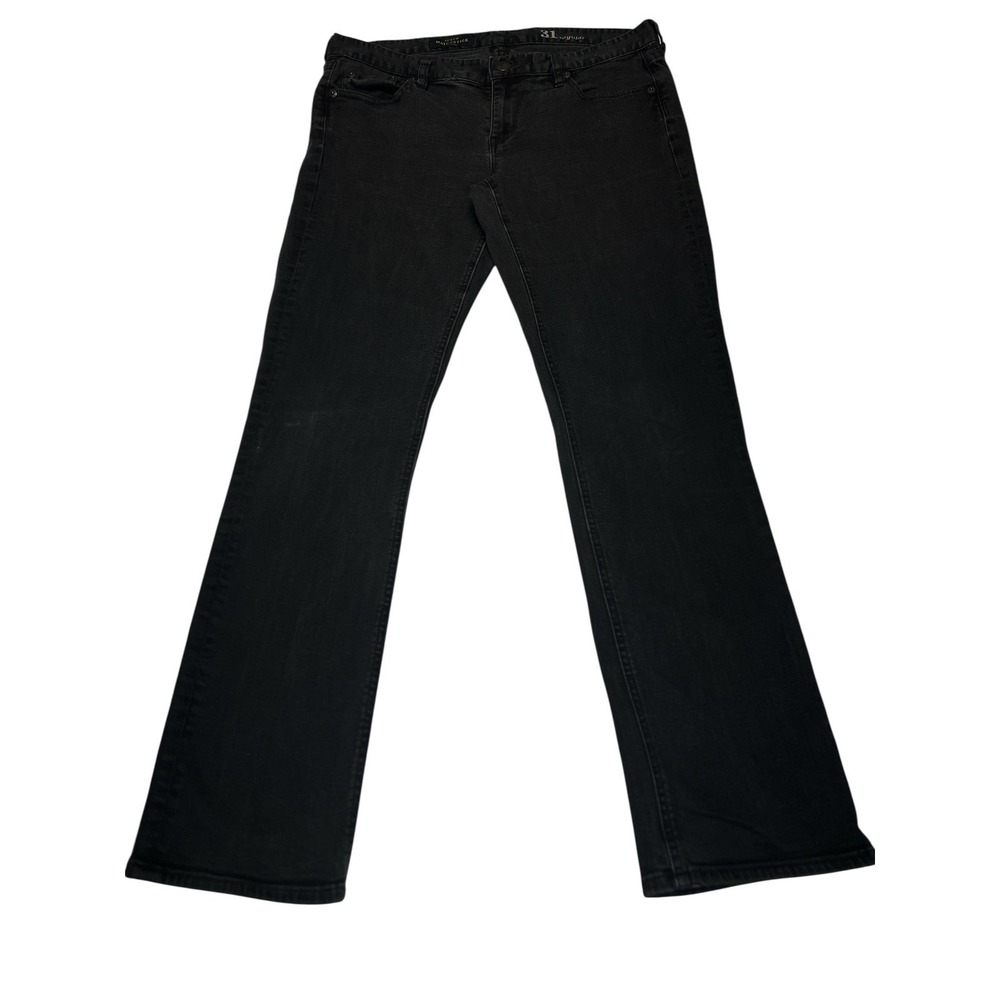 J Crew Matchstick‎ Jeans Womens 31 Black Slim Straight Mid Rise Stretch Denim